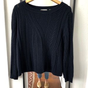 INHABIT cashmere cable knit sweater Petite/Small